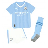 Billiga Manchester City Rodri Hernandez #16 Barnkläder Hemma fotbollskläder till baby 2023-24 Kortärmad (+ Korta byxor)